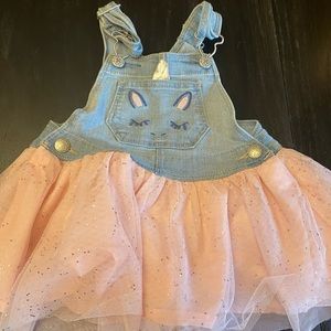 OshKosh B’Gosh overall dress, pink tulle